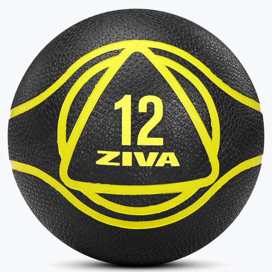 Medicine Ball – Durable Rubber Weighted Ball with Easy-Grip Textured Shell for Core, Balance and Strength Training – Commercial Quality (Black, 4–12 Lb)