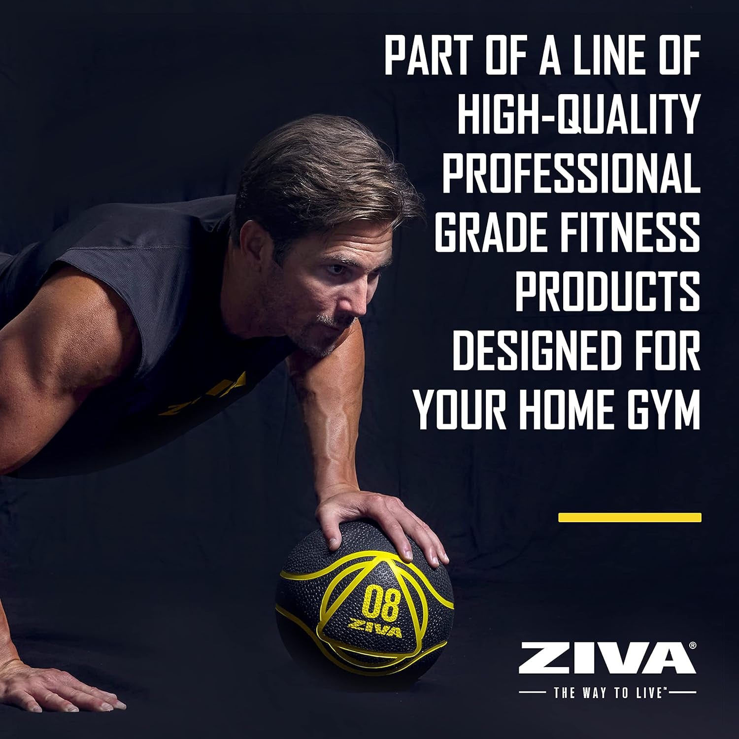 Medicine Ball – Durable Rubber Weighted Ball with Easy-Grip Textured Shell for Core, Balance and Strength Training – Commercial Quality (Black, 4–12 Lb)