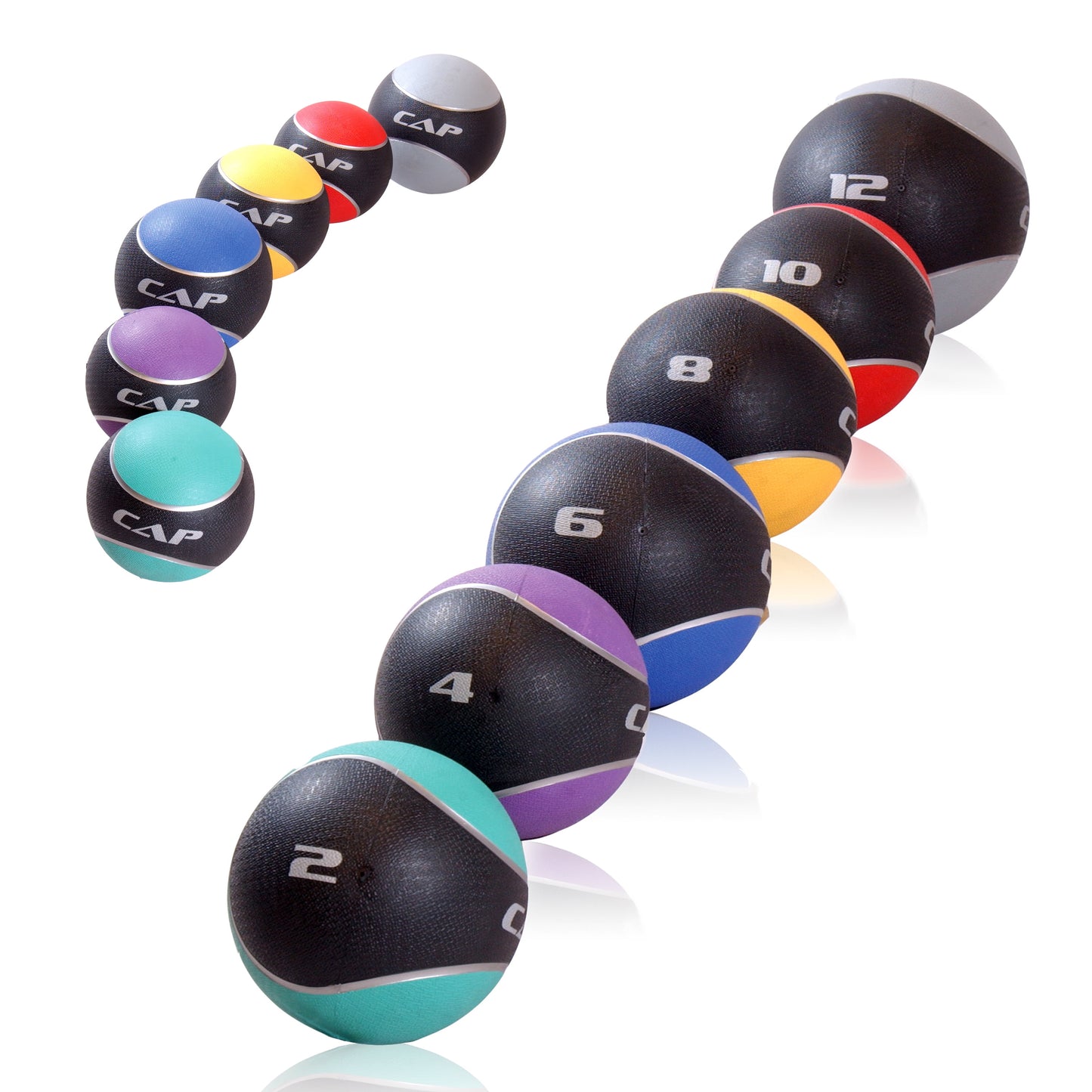 Barbell Rubber Medicine Ball, 2Lb