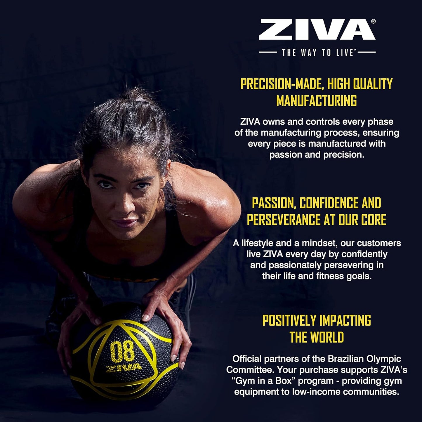 Medicine Ball – Durable Rubber Weighted Ball with Easy-Grip Textured Shell for Core, Balance and Strength Training – Commercial Quality (Black, 4–12 Lb)